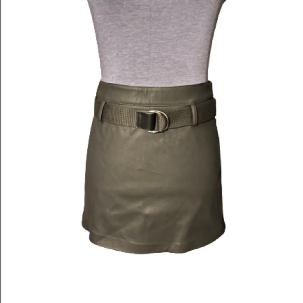 NWT Zara Faux Leather Mini Skirt w/ Belt